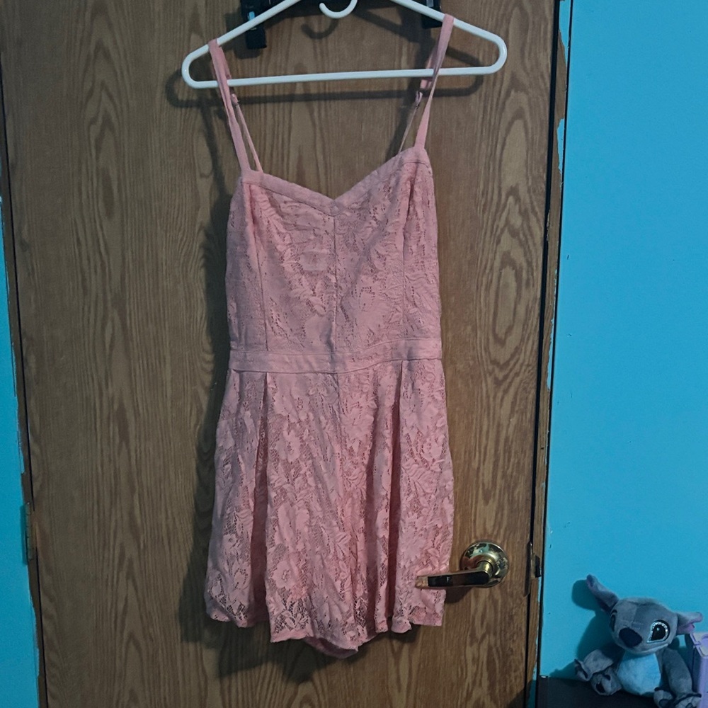 Elegant Pink Lace romper